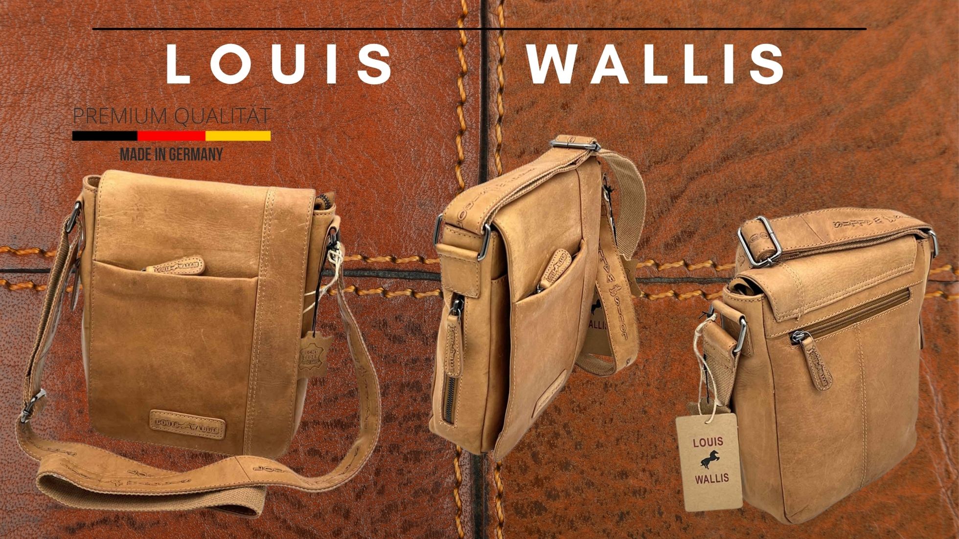 Louis Wallis geanta de umar pentru barbati , piele maro